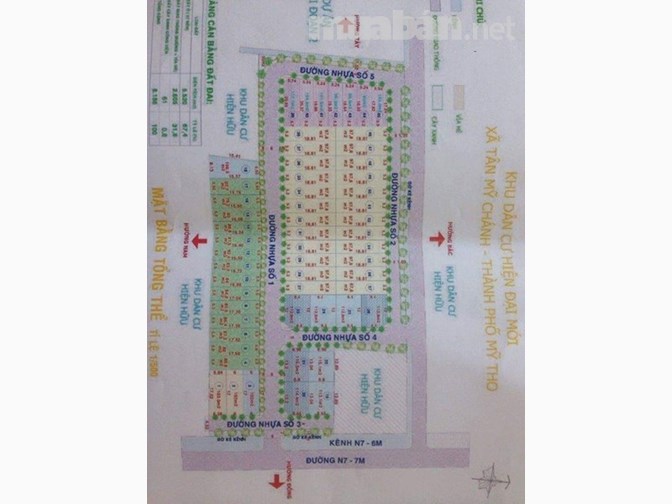 Bán nhiều nền khu dân cư hiện đại mới xã Tân Mỹ Chánh, tp Mỹ Tho, TG
