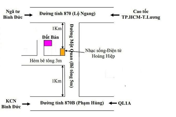 Đất nền 8.8x15m Ấp Phước Thuận, Phước Thạnh, TP.Mỹ Tho